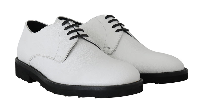 Chaussures habillées Derby en cuir blanc Dolce &amp; Gabbana