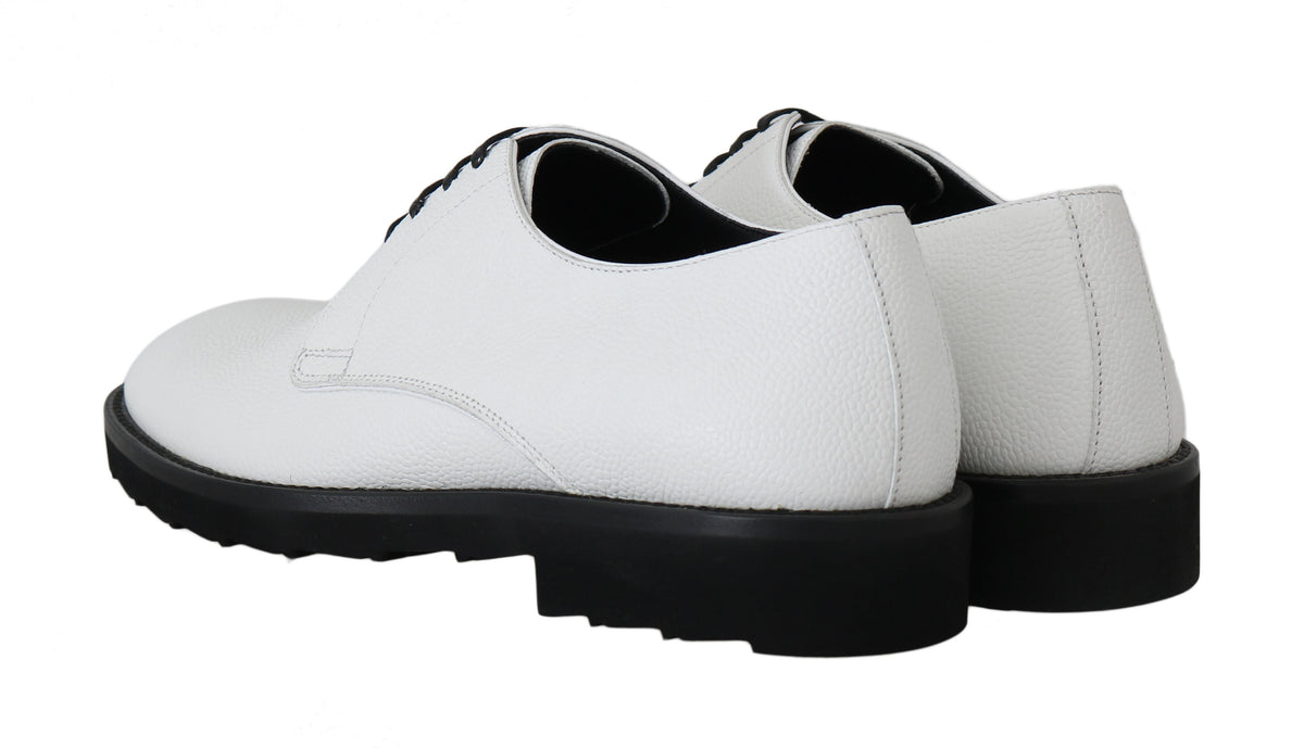 Chaussures habillées Derby en cuir blanc Dolce &amp; Gabbana