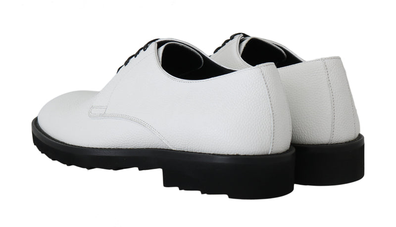 Chaussures habillées Derby en cuir blanc Dolce &amp; Gabbana