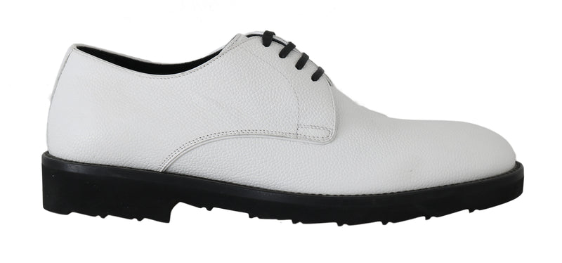 Chaussures habillées Derby en cuir blanc Dolce &amp; Gabbana