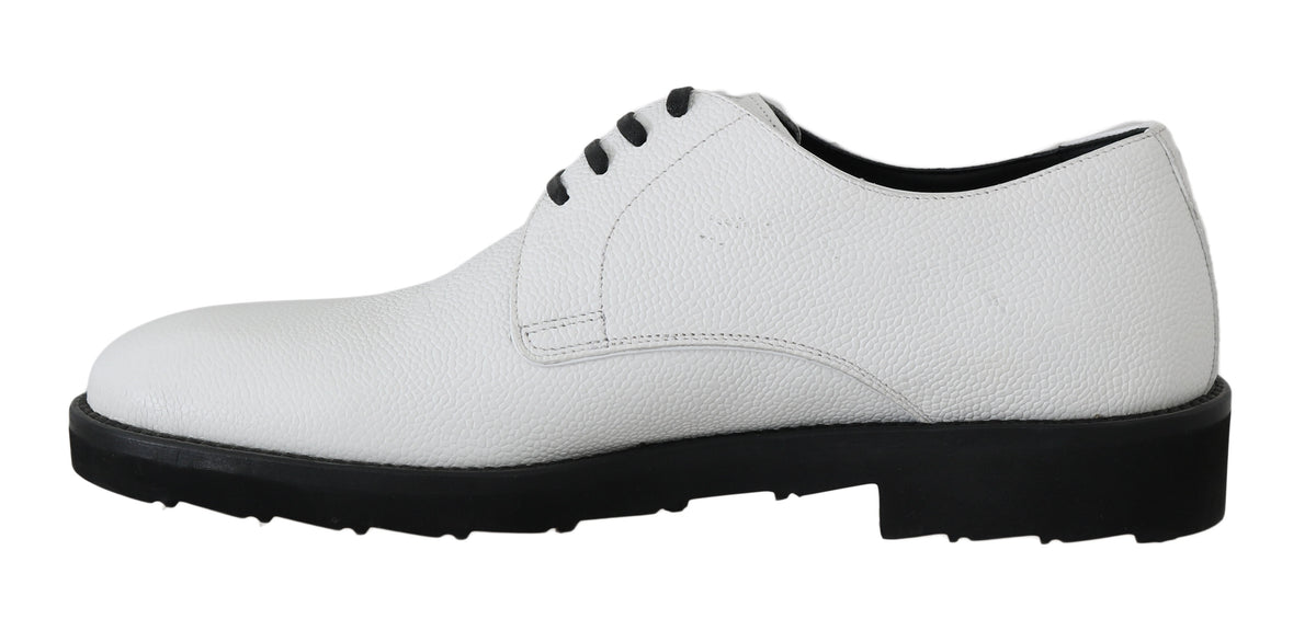 Chaussures habillées Derby en cuir blanc Dolce &amp; Gabbana