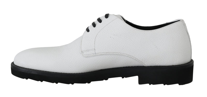 Chaussures habillées Derby en cuir blanc Dolce &amp; Gabbana