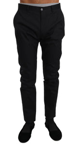 Pantalon habillé Dolce &amp; Gabbana en coton stretch noir