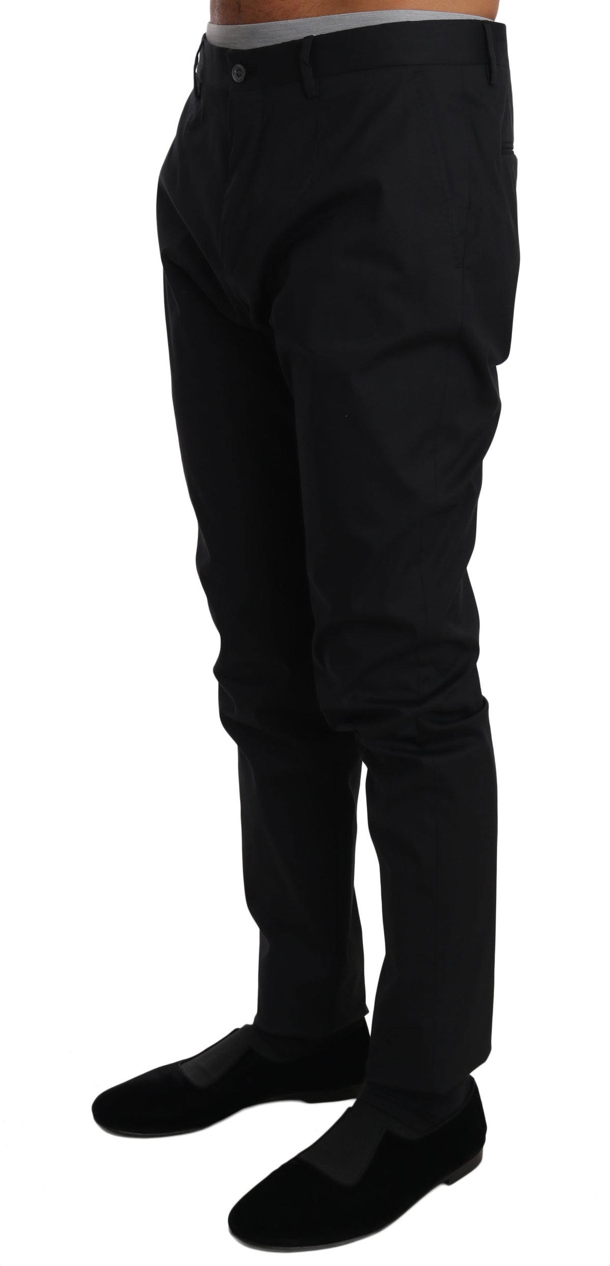 Pantalon habillé Dolce &amp; Gabbana en coton stretch noir