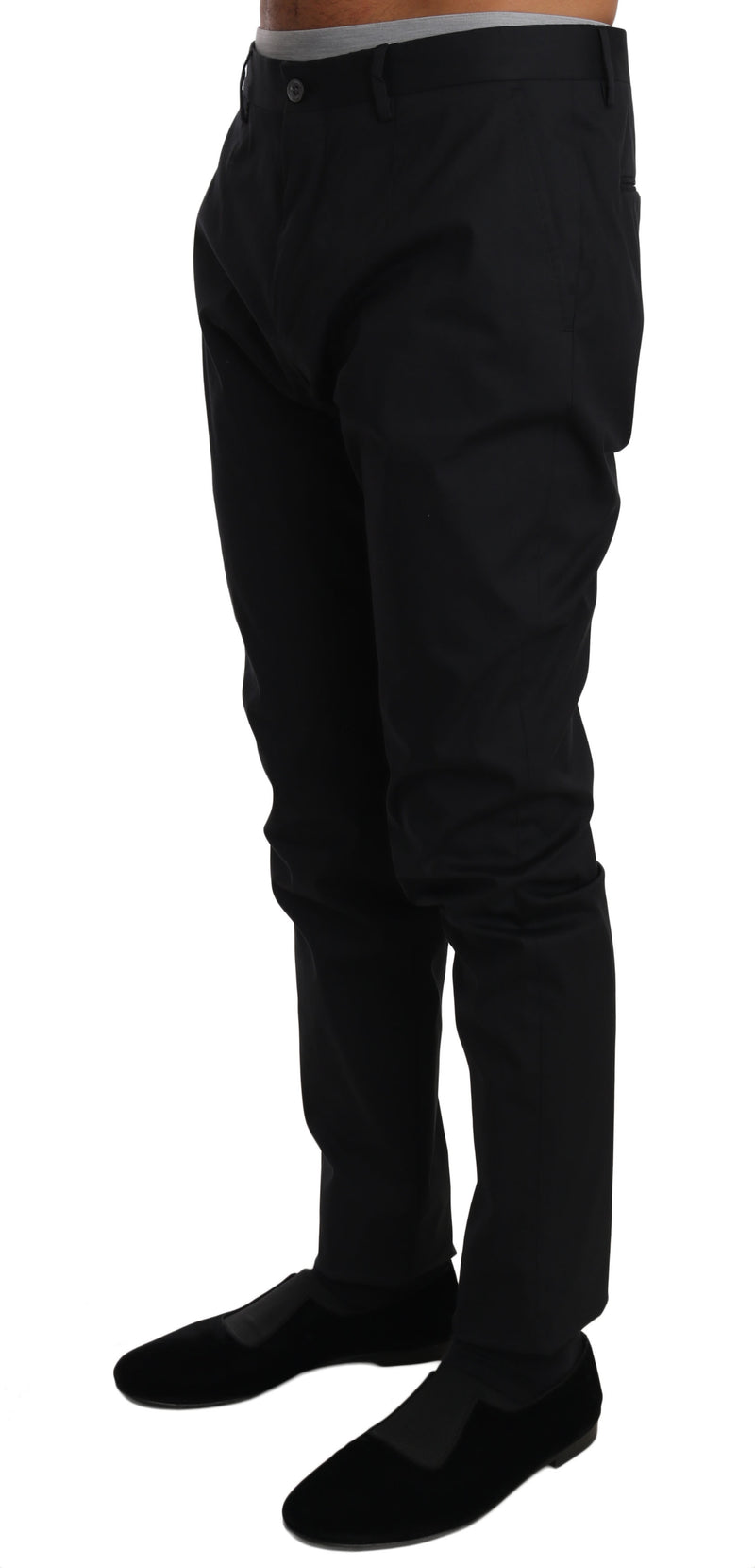 Pantalon habillé Dolce &amp; Gabbana en coton stretch noir