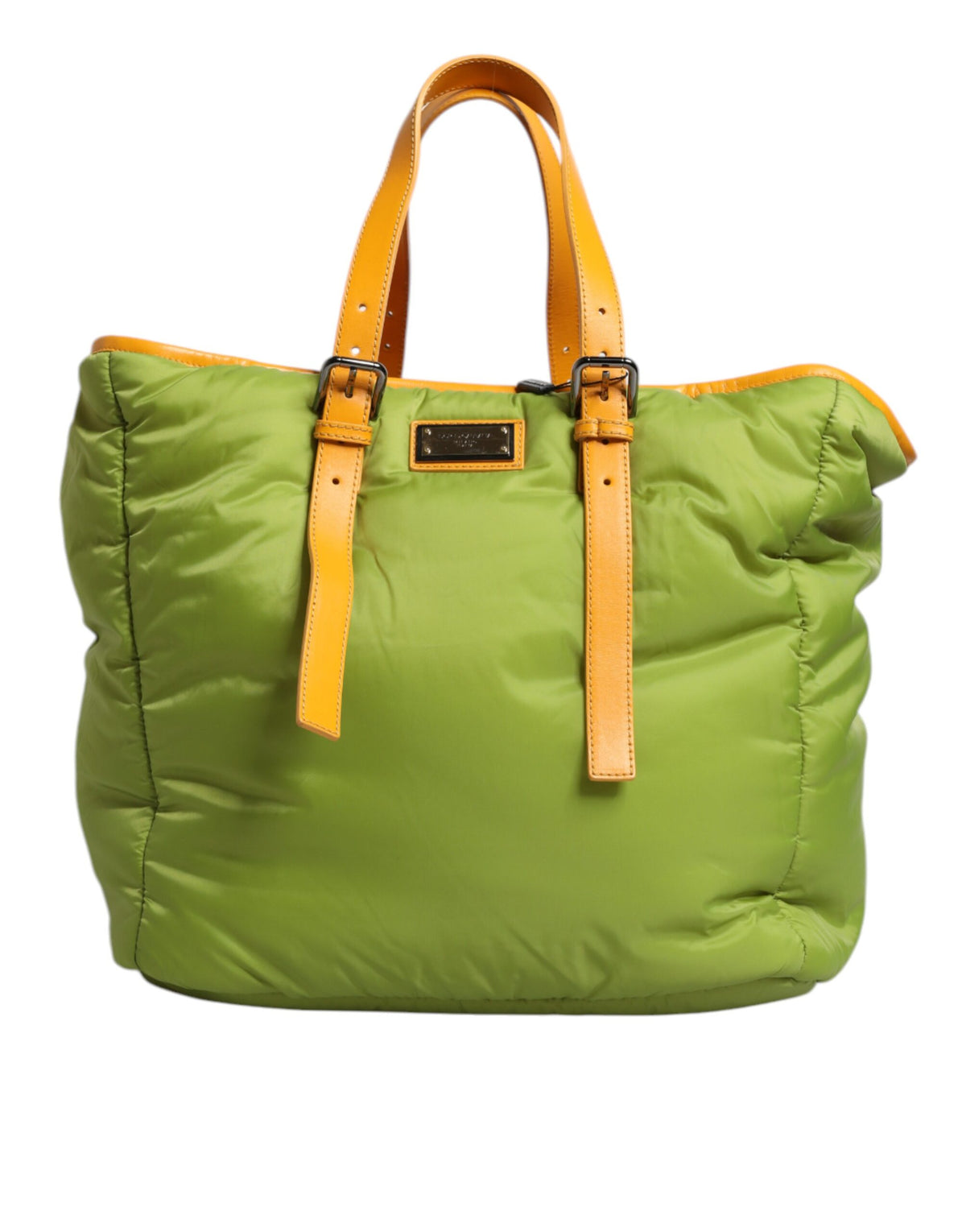 Dolce & Gabbana Sac Tote Crossbody en Nylon Vert avec Logo