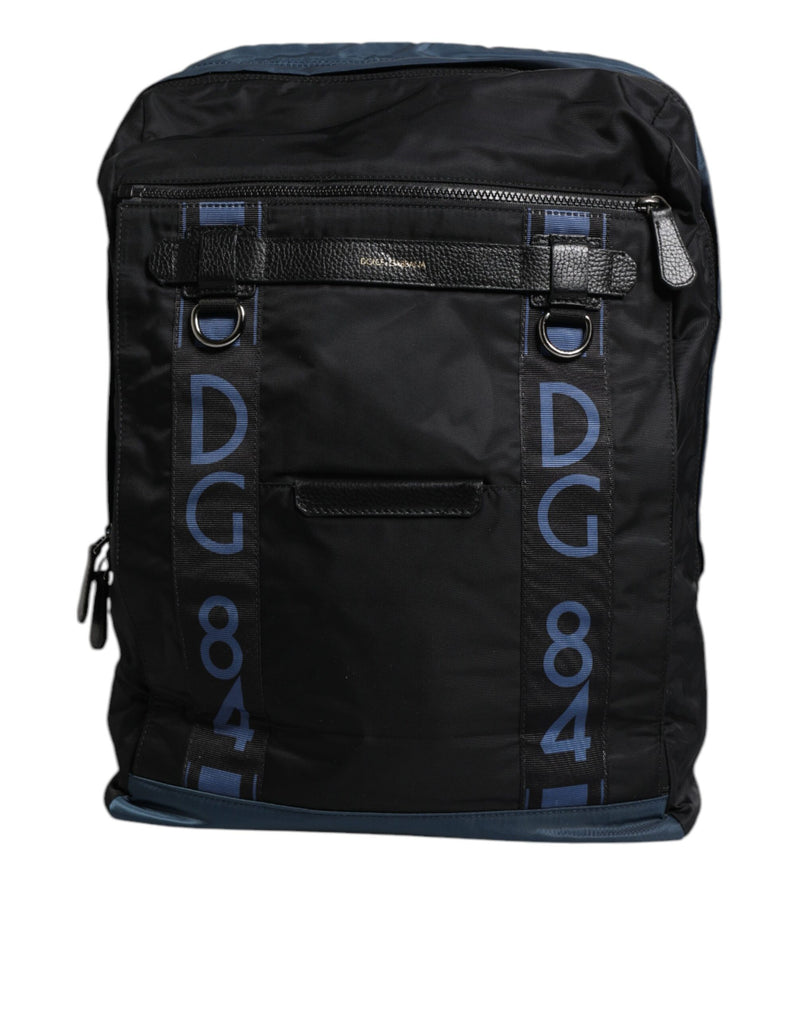 Sac à dos d'école Dolce & Gabbana en nylon noir avec logo DG