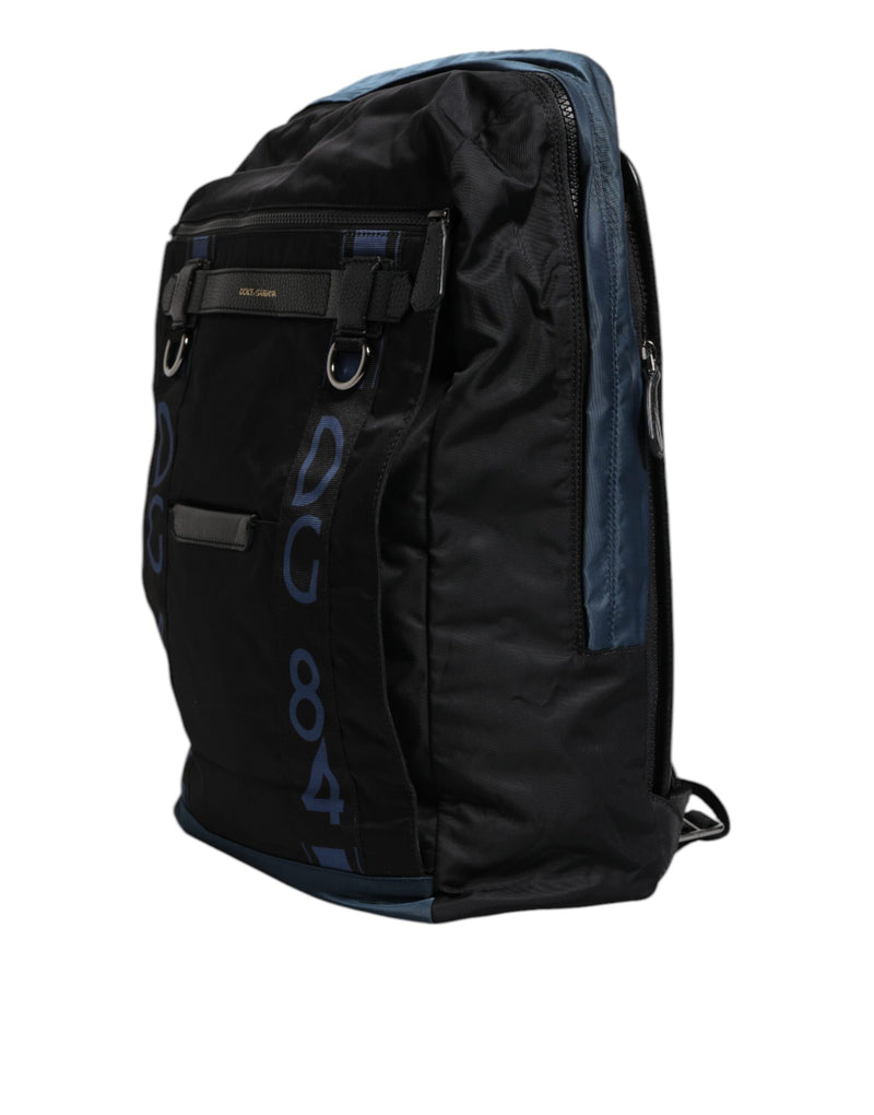 Sac à dos d'école Dolce & Gabbana en nylon noir avec logo DG