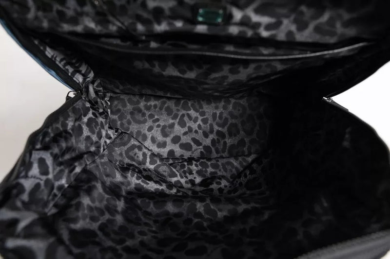 Sac à dos d'école Dolce & Gabbana en nylon noir avec logo DG