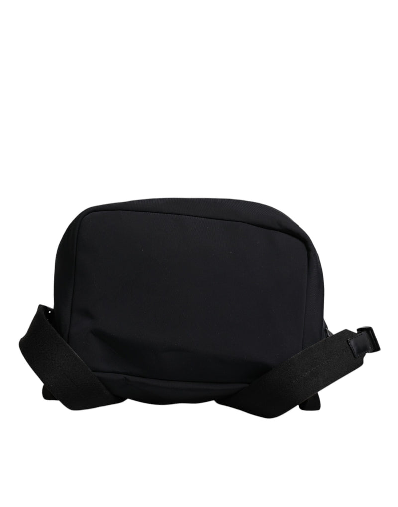 Sac à dos d'école Dolce & Gabbana en néoprène noir et nylon avec logo DG