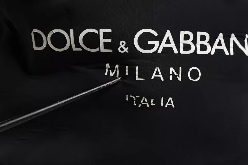 Sac à dos d'école Dolce & Gabbana en néoprène noir et nylon avec logo DG