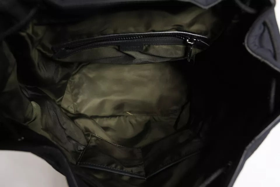 Sac à dos d'école Dolce & Gabbana en néoprène noir et nylon avec logo DG