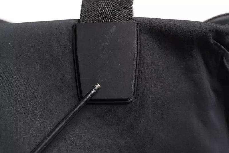 Sac à main shopping femme Dolce & Gabbana en toile noire avec logo DG