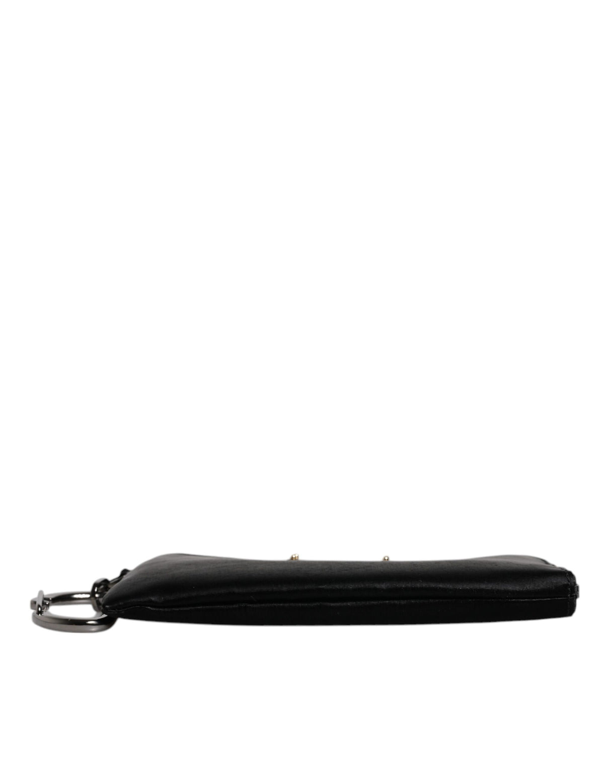 Pochette porte-clés Dolce & Gabbana en nylon noir avec logo