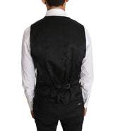 Gilet sans manches Dolce &amp; Gabbana gris uni 100 % laine