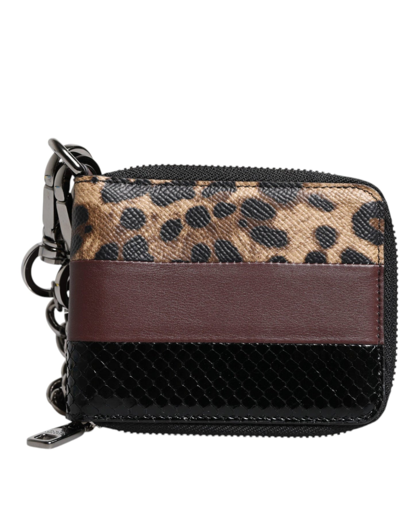 Dolce & Gabbana Multicolor Leopard Leather DG Bifold Kaarthouder Portemonnee
