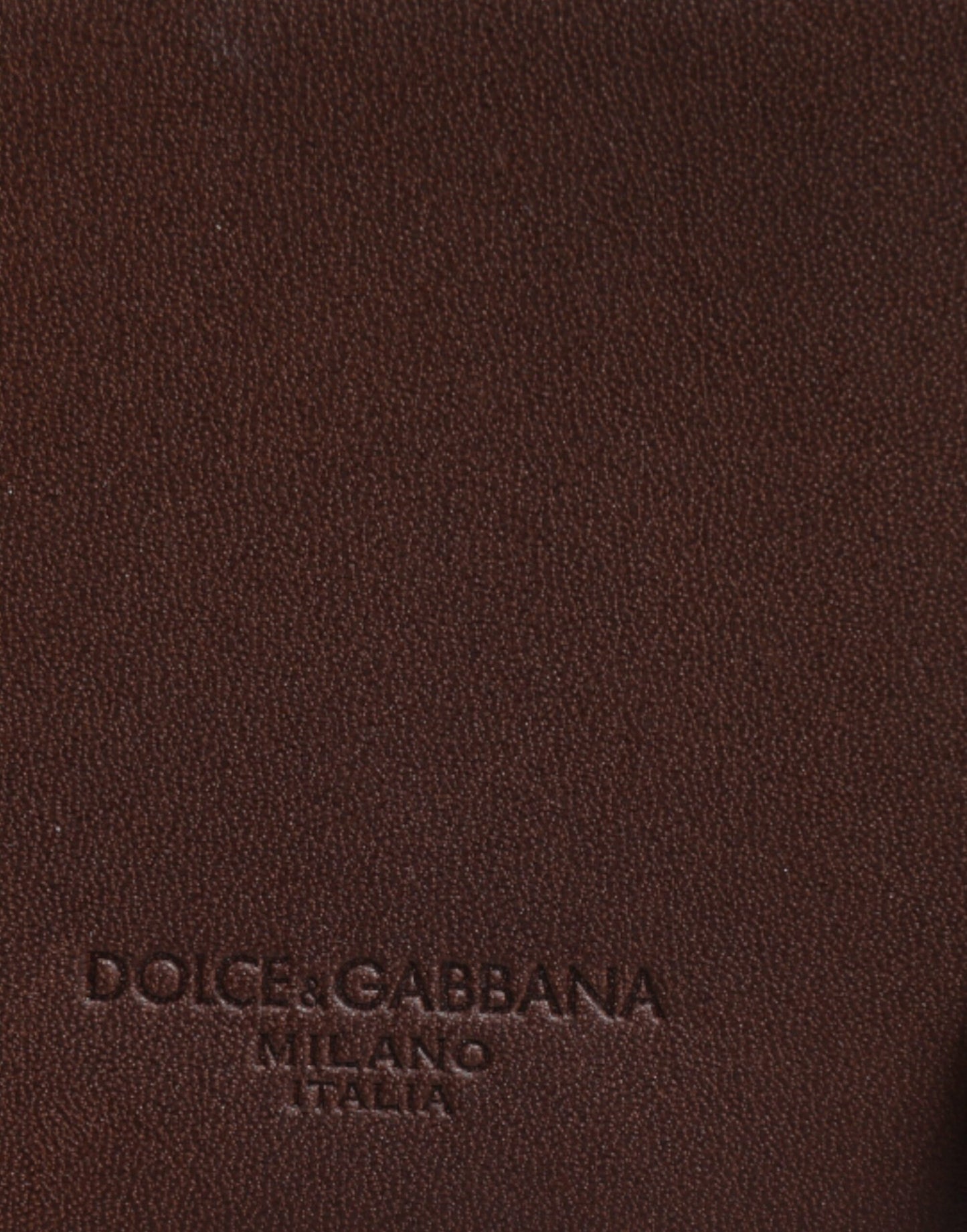 Dolce & Gabbana Bruine Leren Rits Logo Sleutelhanger Portemonnee Sleutelhanger Portemonnee