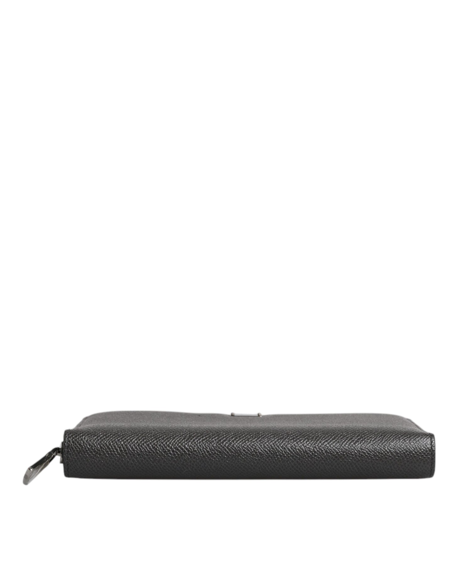 Dolce & Gabbana donkergrijze leren DG-logo continentale portemonnee met ritssluiting