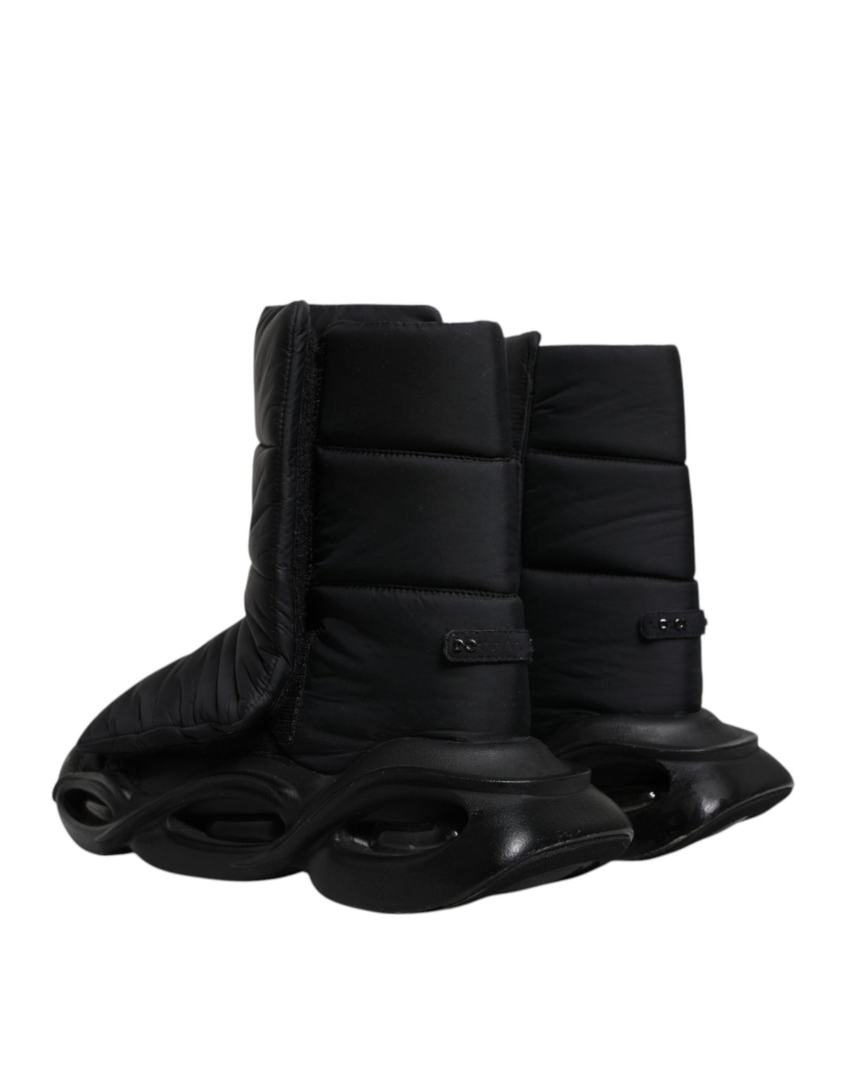 Dolce & Gabbana Black Slip On Wave Quilted Sneakers