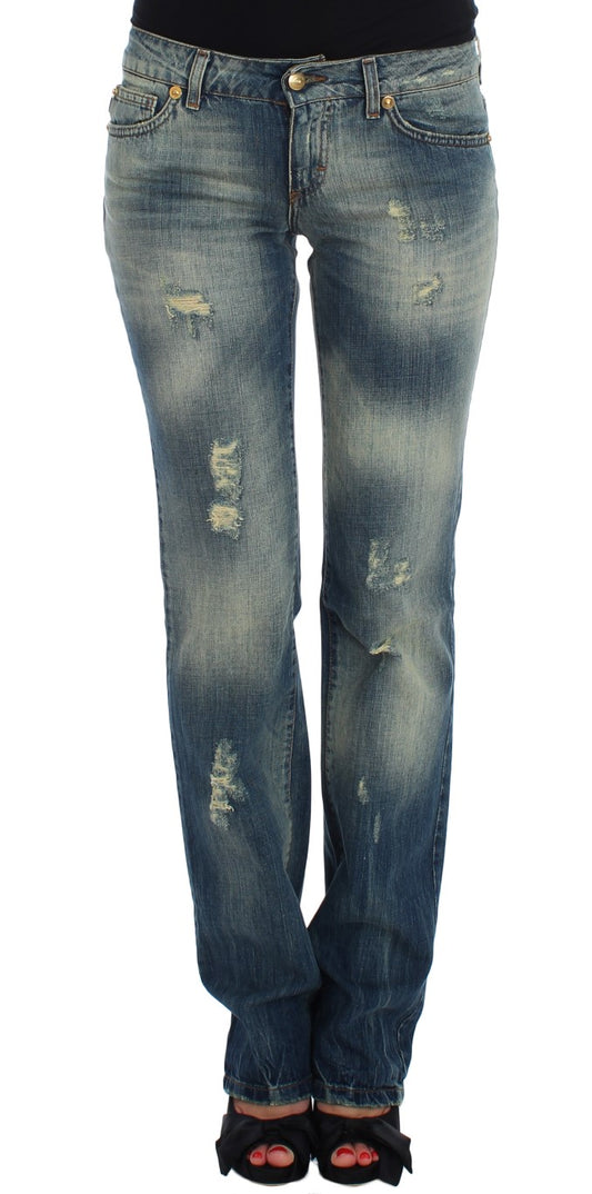 Jeans Cavalli en coton bleu, taille basse