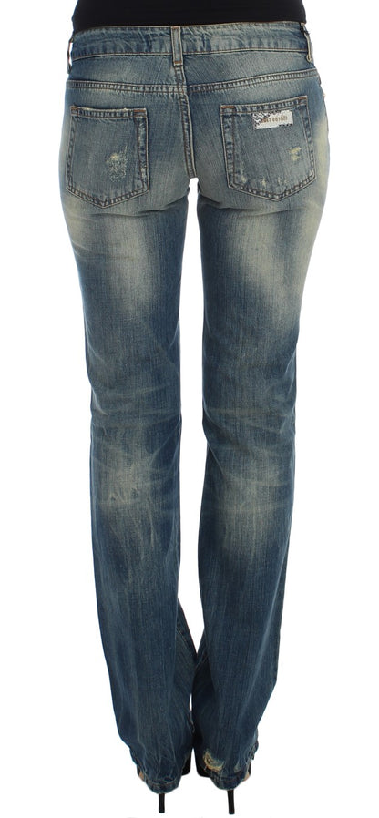 Jeans Cavalli en coton bleu, taille basse