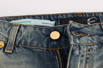Jeans Cavalli en coton bleu, taille basse