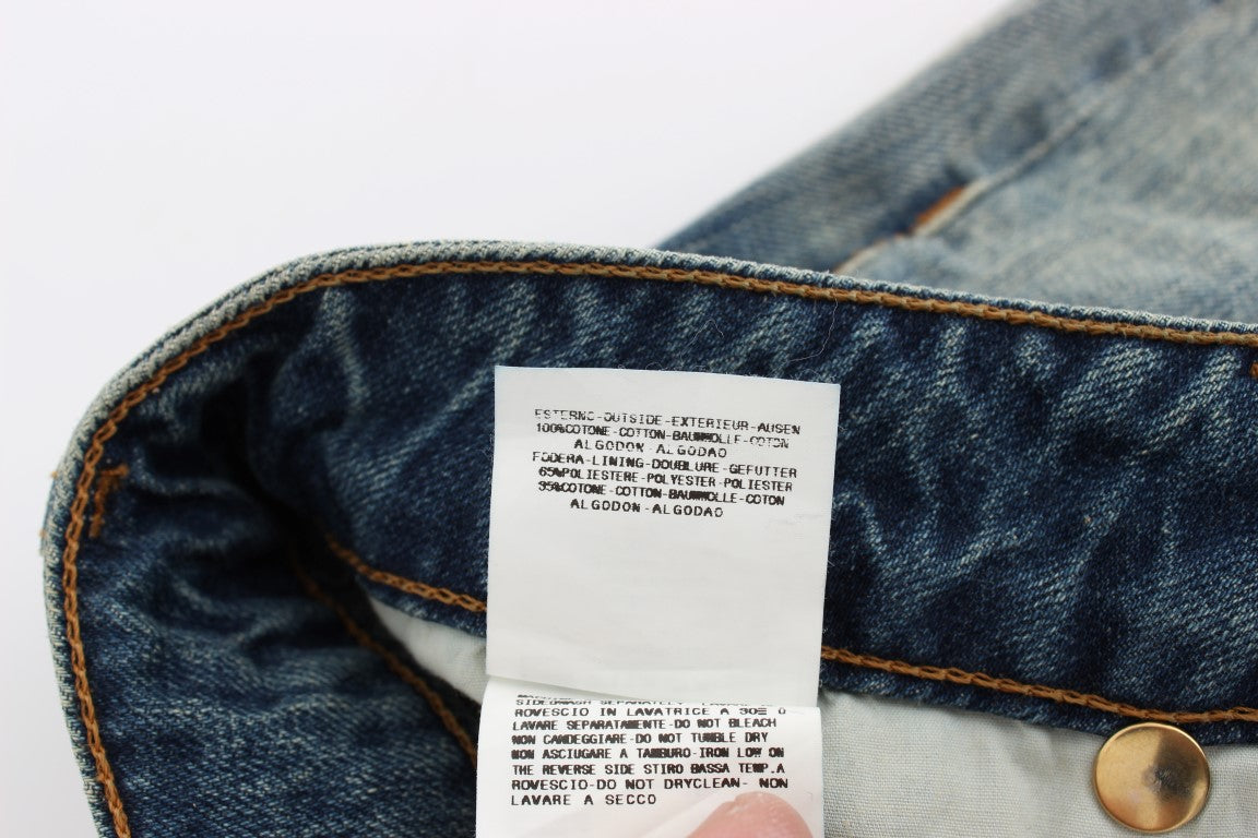 Jeans Cavalli en coton bleu, taille basse