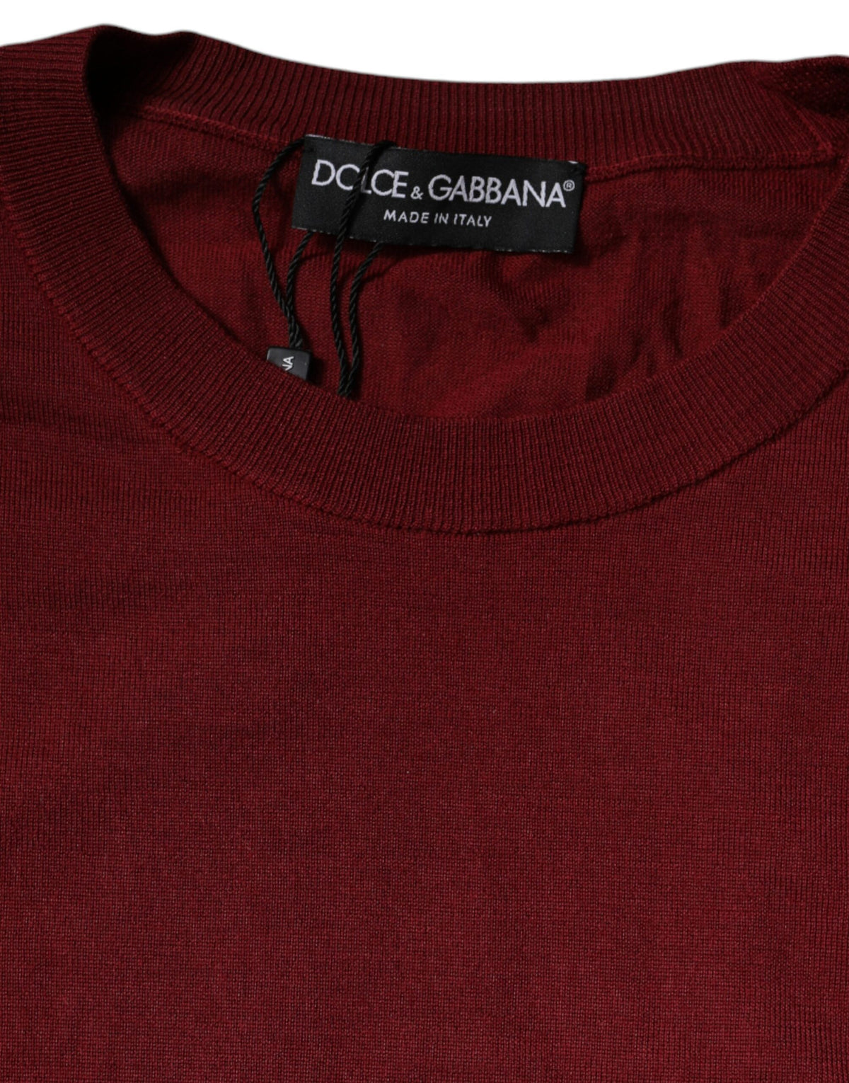 Pull en cachemire à col rond bordeaux de Dolce &amp; Gabbana