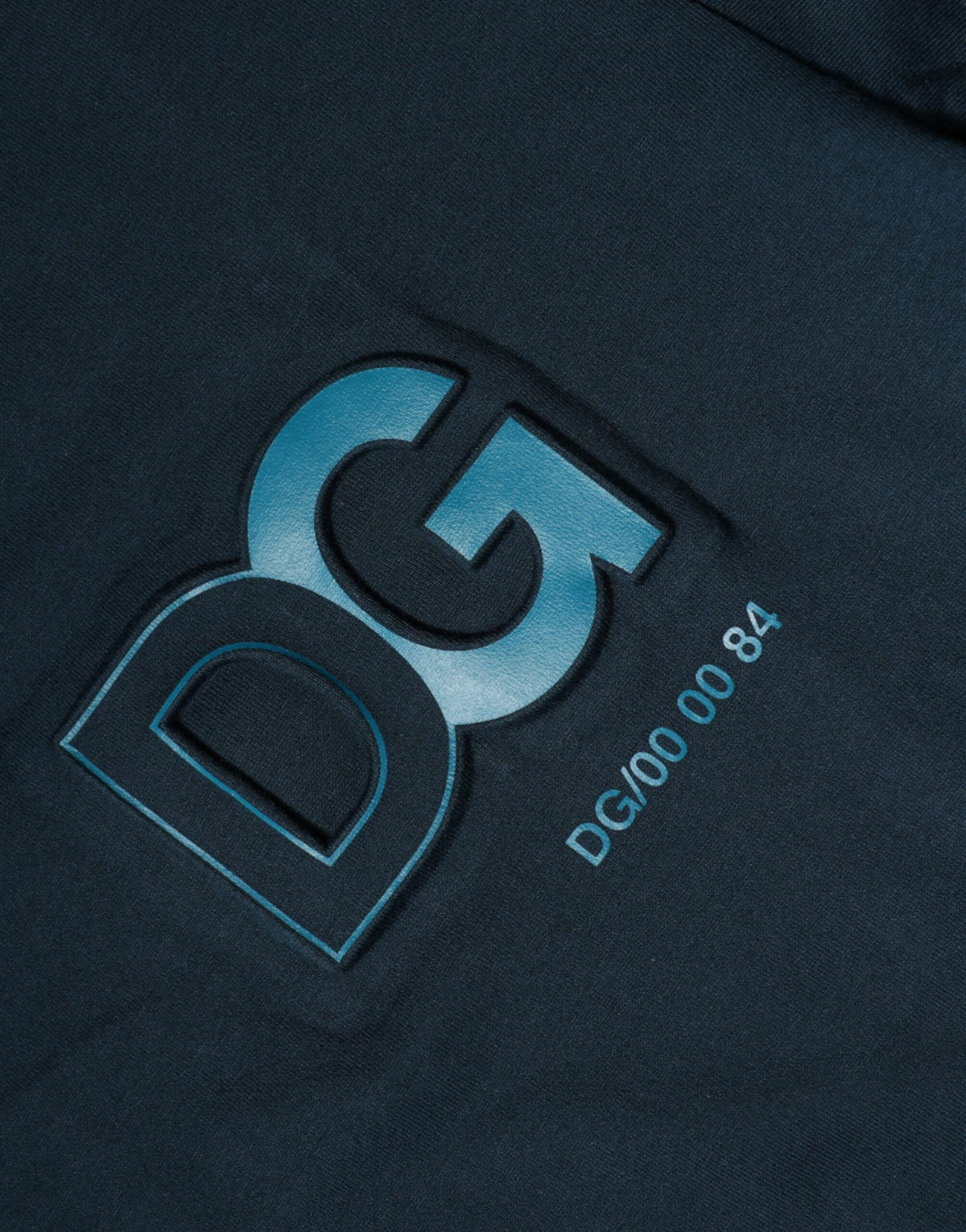 T-shirt à manches courtes à col rond bleu avec logo Dolce &amp; Gabbana