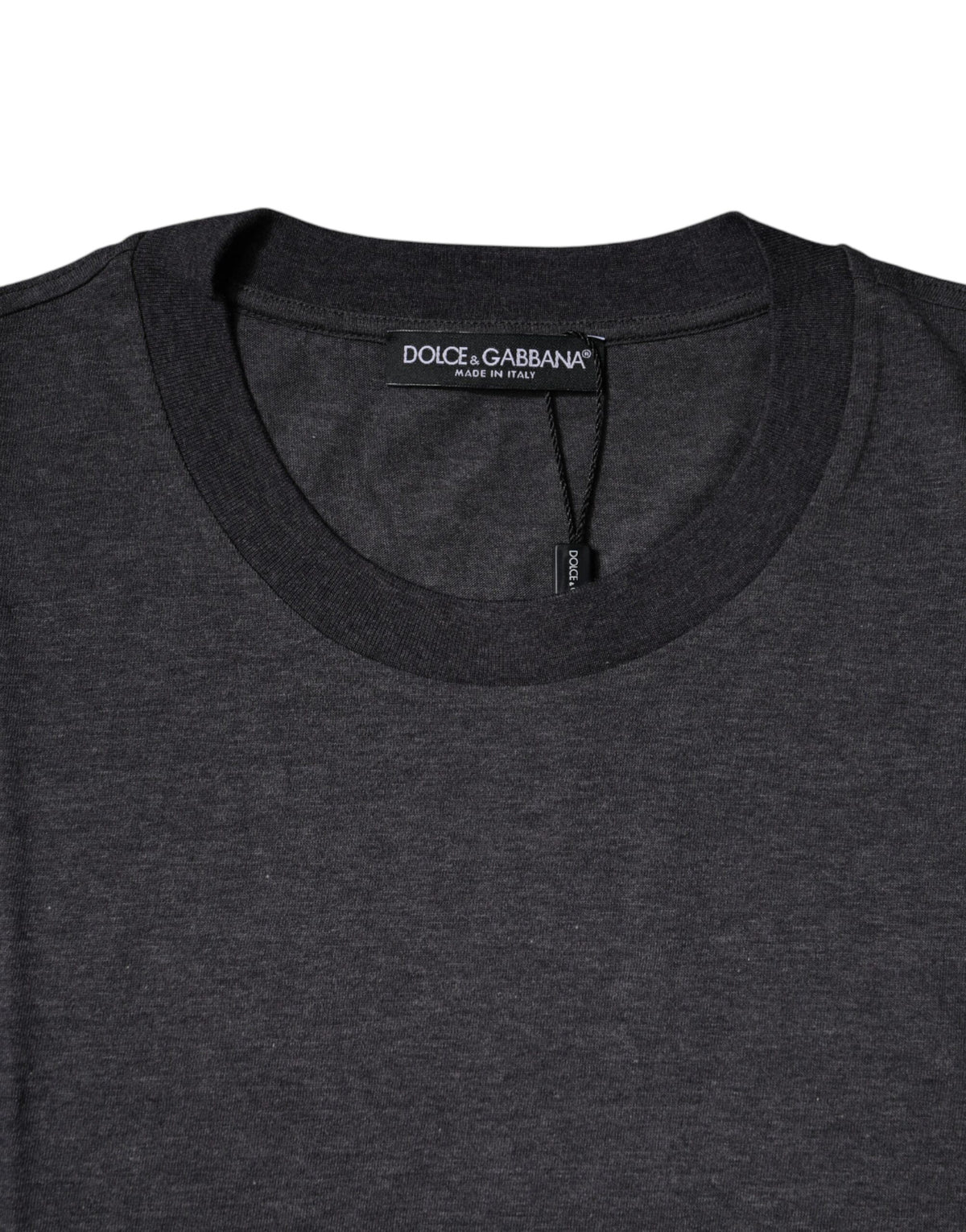 T-shirt à manches courtes et col rond gris foncé de Dolce &amp; Gabbana