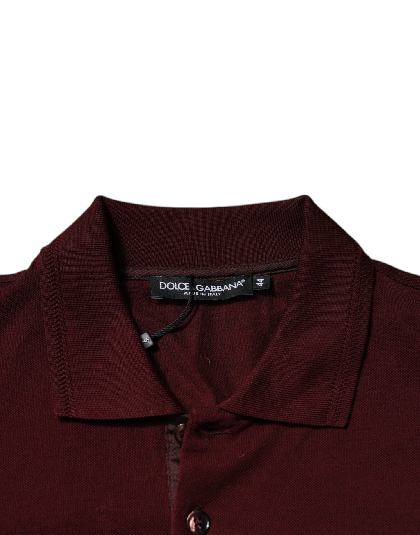 Dolce &amp; Gabbana geruite polo-shirt met korte mouwen en kraag in de kleur bordeauxrood