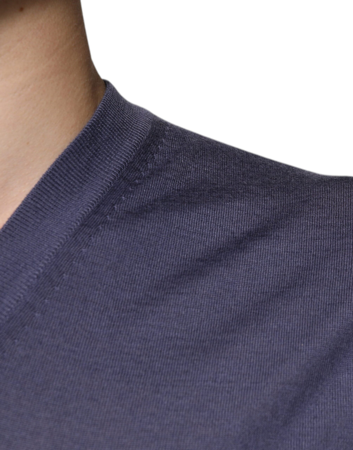 Pull en cachemire gris à col en V pour homme de Dolce &amp; Gabbana