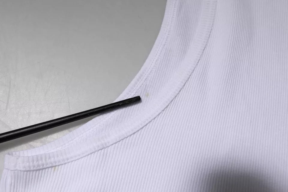 Débardeur blanc en coton sans manches et à col rond de Dolce &amp; Gabbana