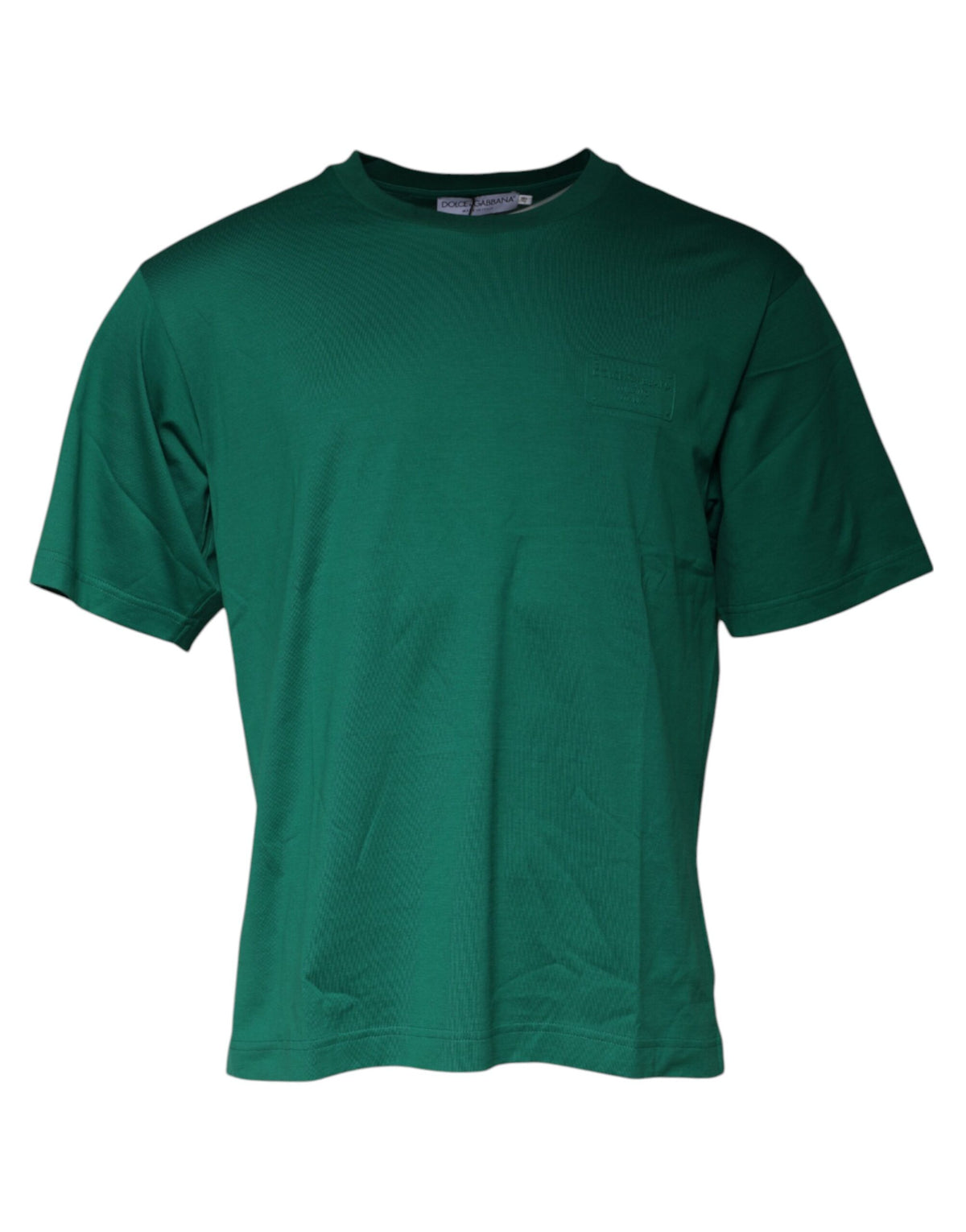 T-shirt à manches courtes à col rond avec logo vert de Dolce &amp; Gabbana