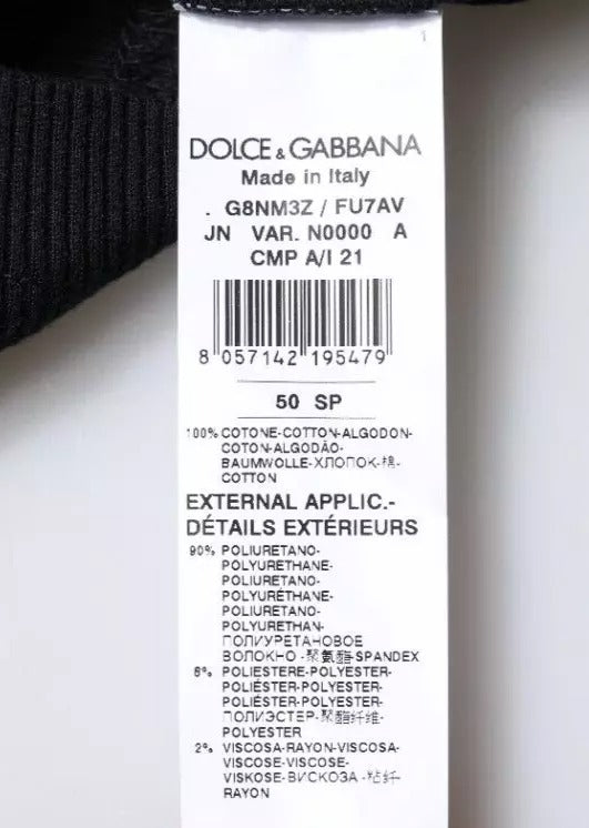 Débardeur noir en coton sans manches à col rond de Dolce &amp; Gabbana