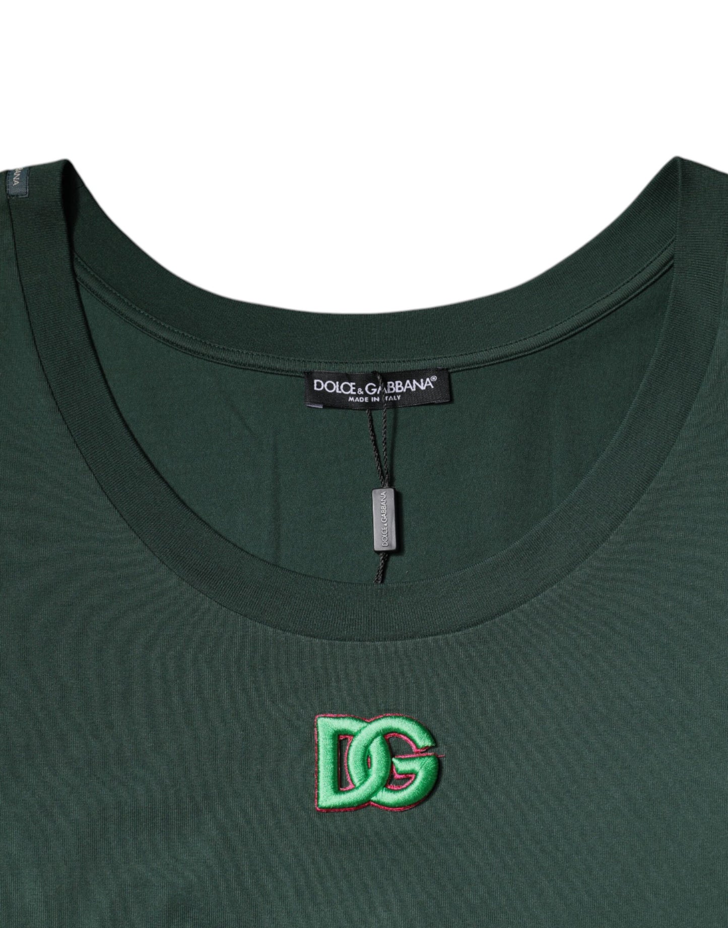 Dolce & Gabbana Groene DG Mouwloze Ronde Hals Tanktop
