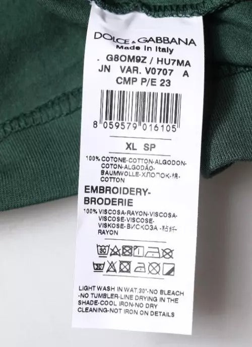 Dolce & Gabbana Groene DG Mouwloze Ronde Hals Tanktop
