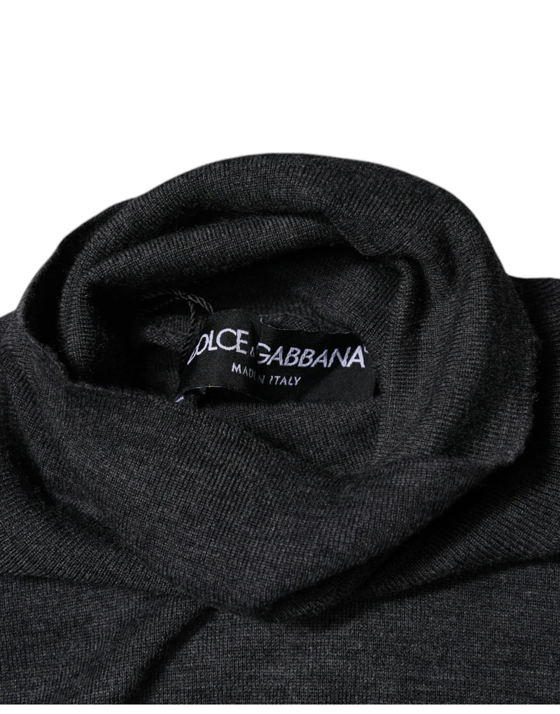 Dolce &amp; Gabbana grijze wollen gebreide coltruien