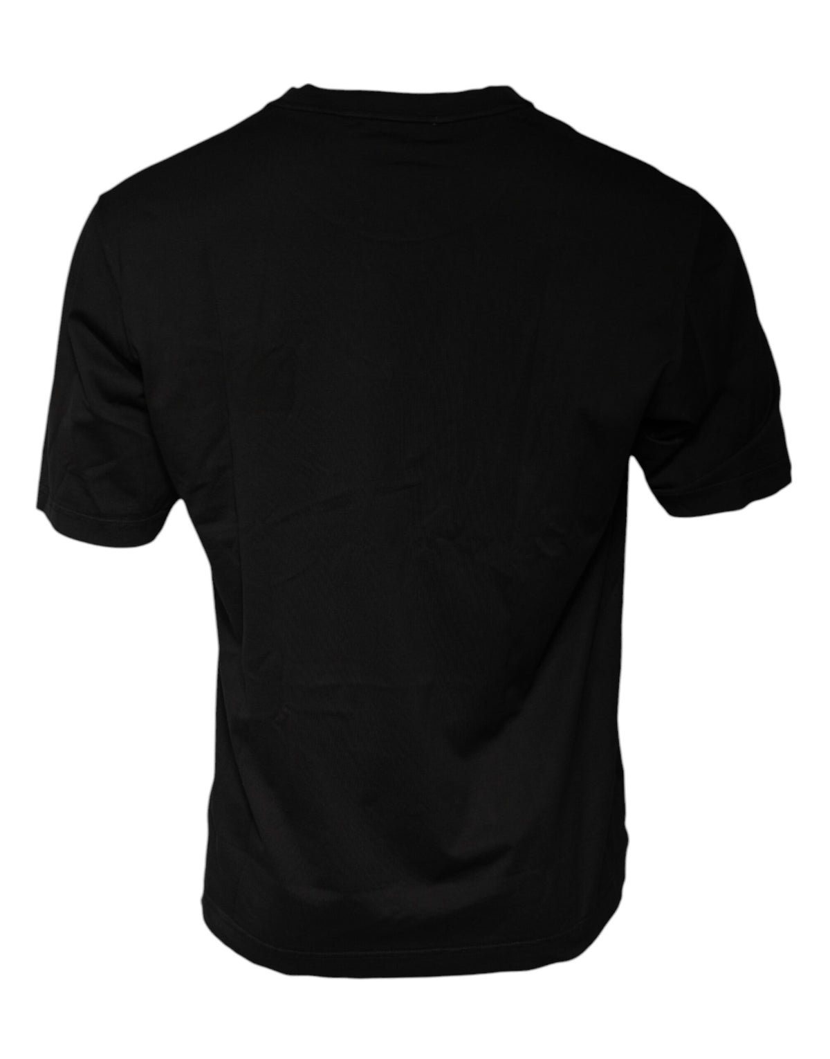 T-shirt noir en coton à manches courtes et col rond de Dolce &amp; Gabbana