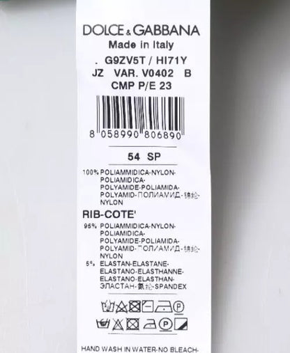 Dolce & Gabbana Groene Logo Crew Neck Pullover Sweater van Nylon