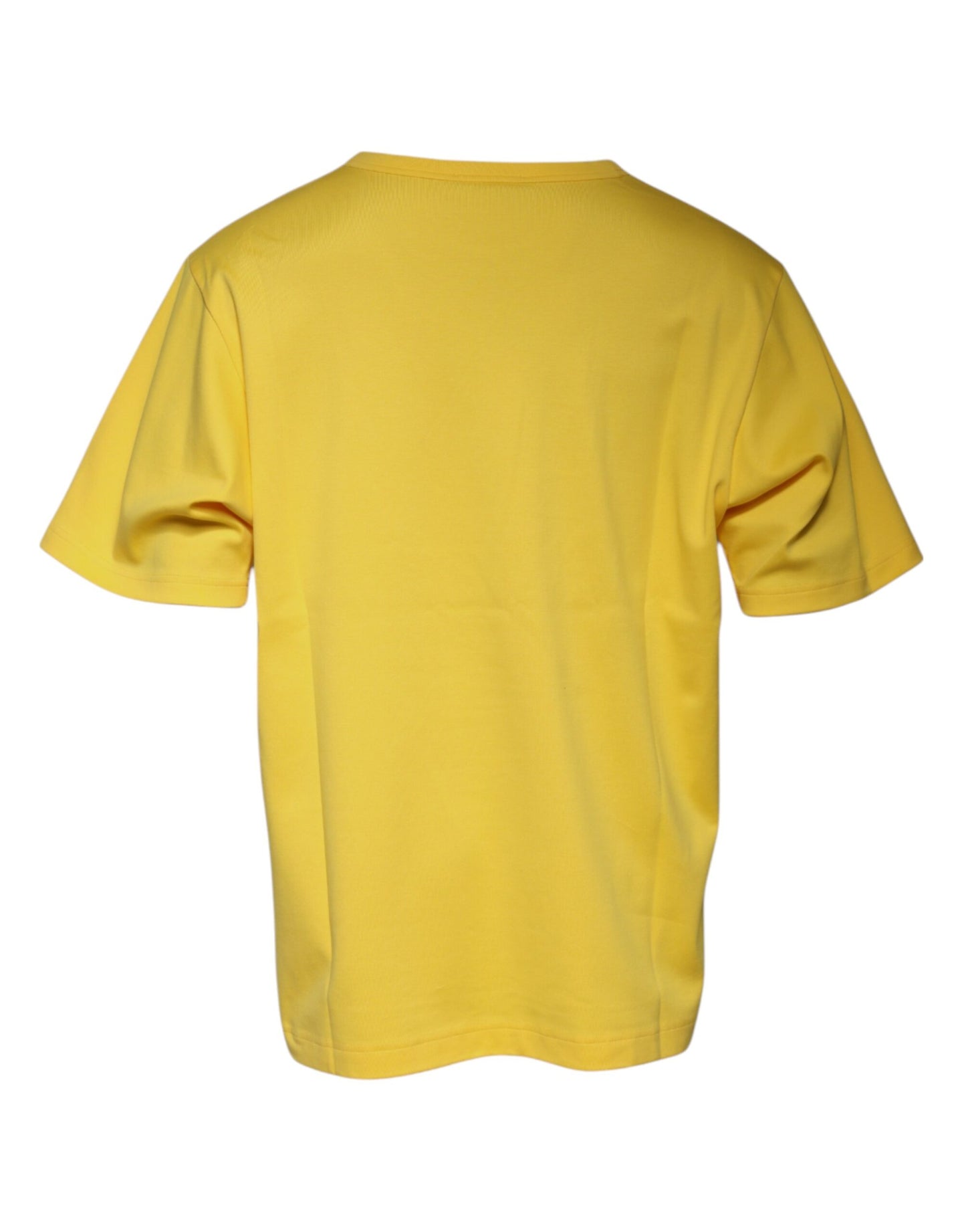 T-shirt à manches courtes et col rond jaune de Dolce & Gabbana