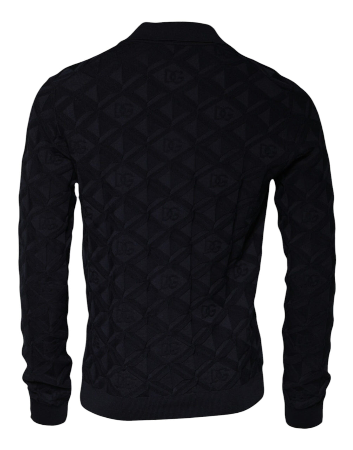 Cardigan en soie noire à col rond pour homme de Dolce &amp; Gabbana
