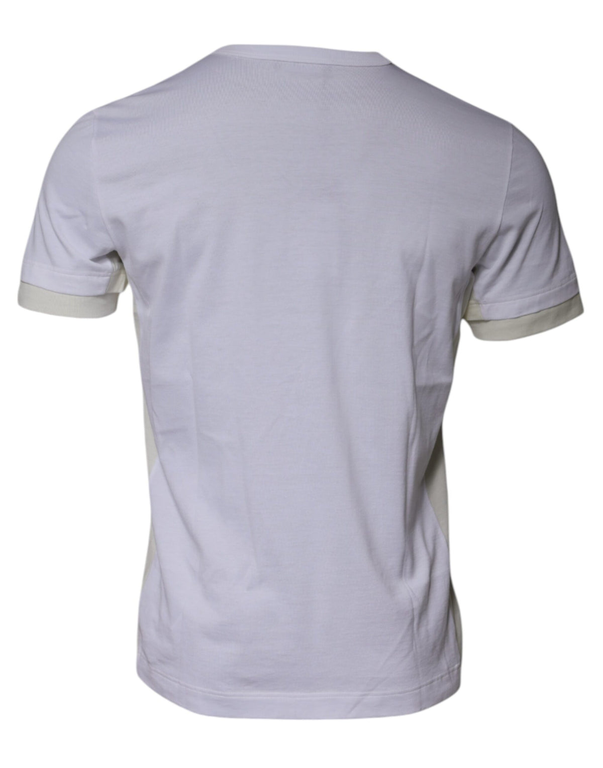 T-shirt blanc en coton à manches courtes et col rond de Dolce &amp; Gabbana