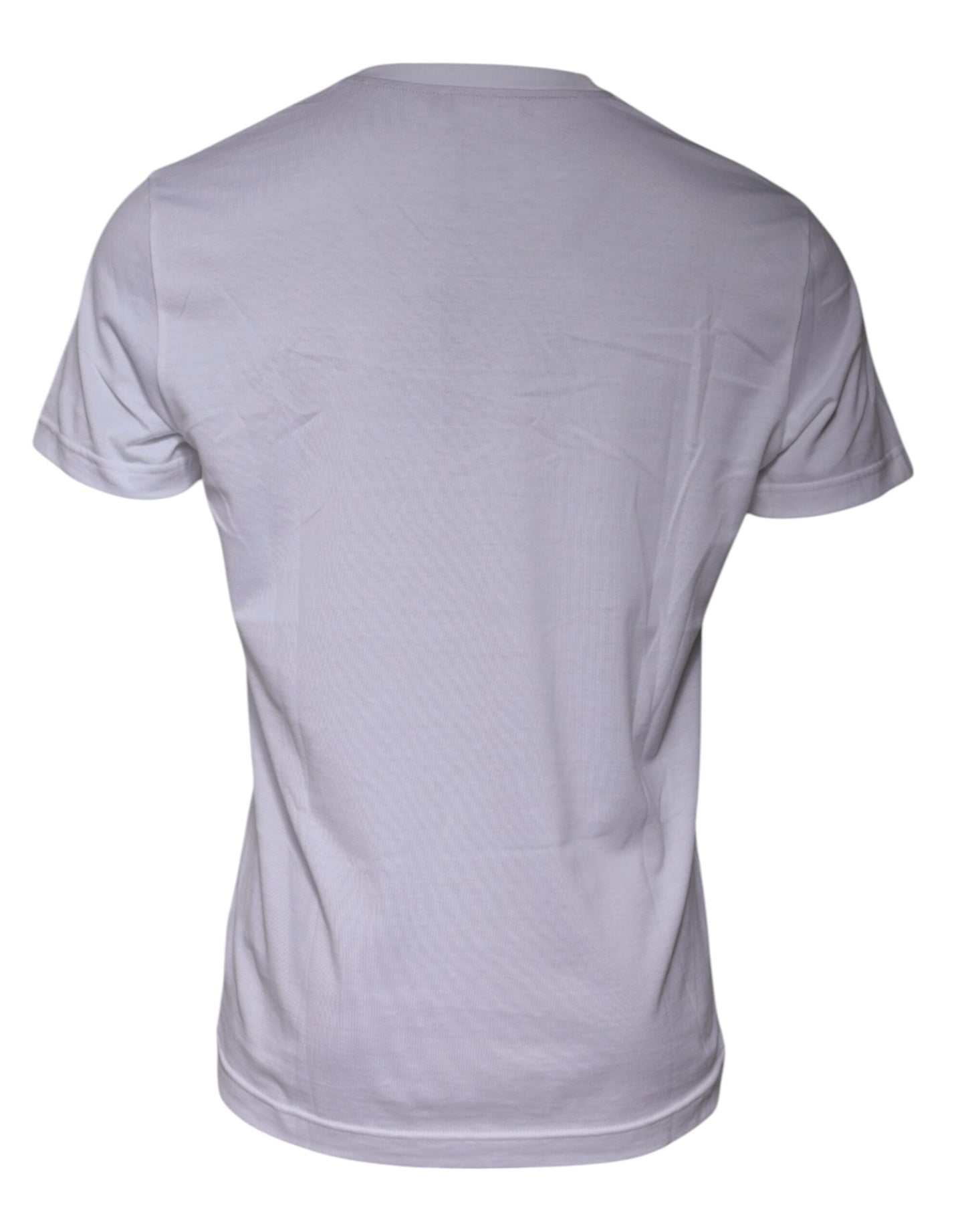 Dolce & Gabbana wit T-shirt met logo-print, gemaakt van katoen, met ronde hals.