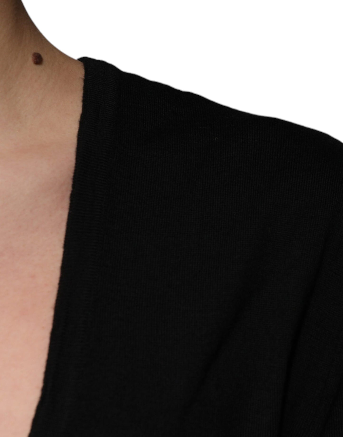 Pull en laine à col rond noir de Dolce & Gabbana