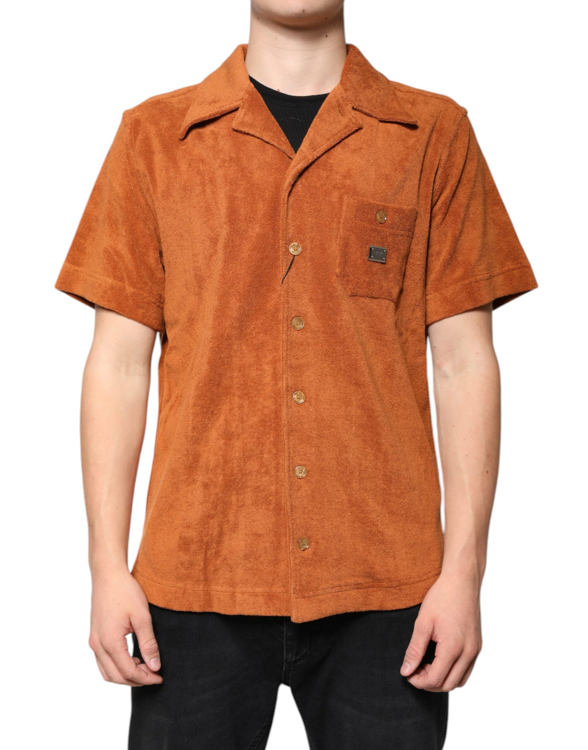 Chemise à col boutonné en velours de coton Hazel de Dolce &amp; Gabbana