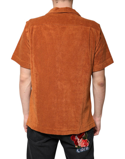 Chemise à col boutonné en velours de coton Hazel de Dolce & Gabbana