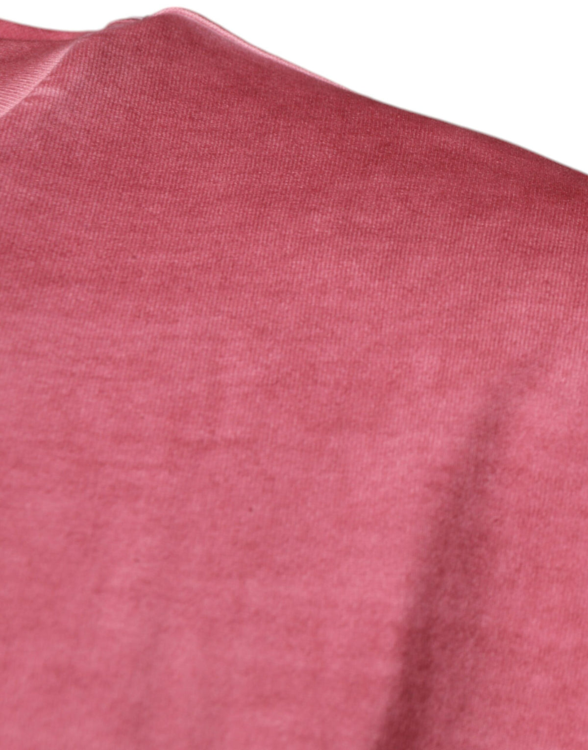 T-shirt en coton à col rond avec imprimé du logo rose de Dolce &amp; Gabbana