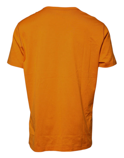 Dolce & Gabbana T-shirt met ronde hals van katoen in oranje met logo