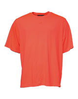 T-shirt à col rond en polyester avec logo orange de Dolce &amp; Gabbana